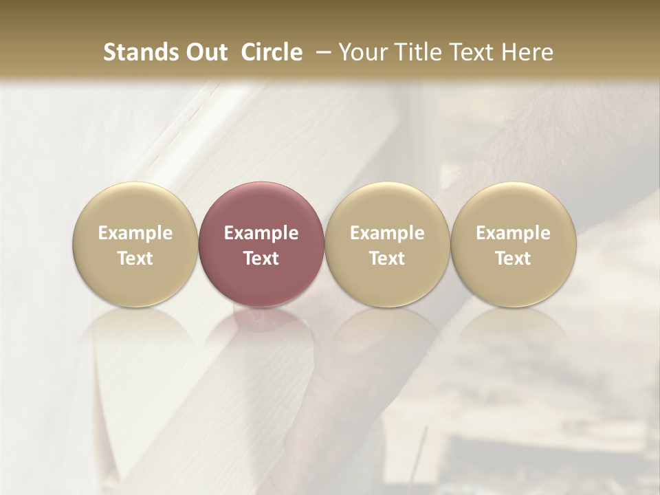 Home Builder's Hands Installing Siding PowerPoint Template