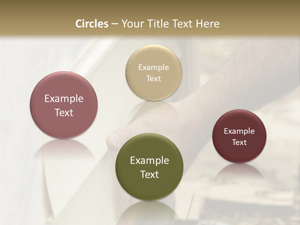 Home Builder's Hands Installing Siding PowerPoint Template