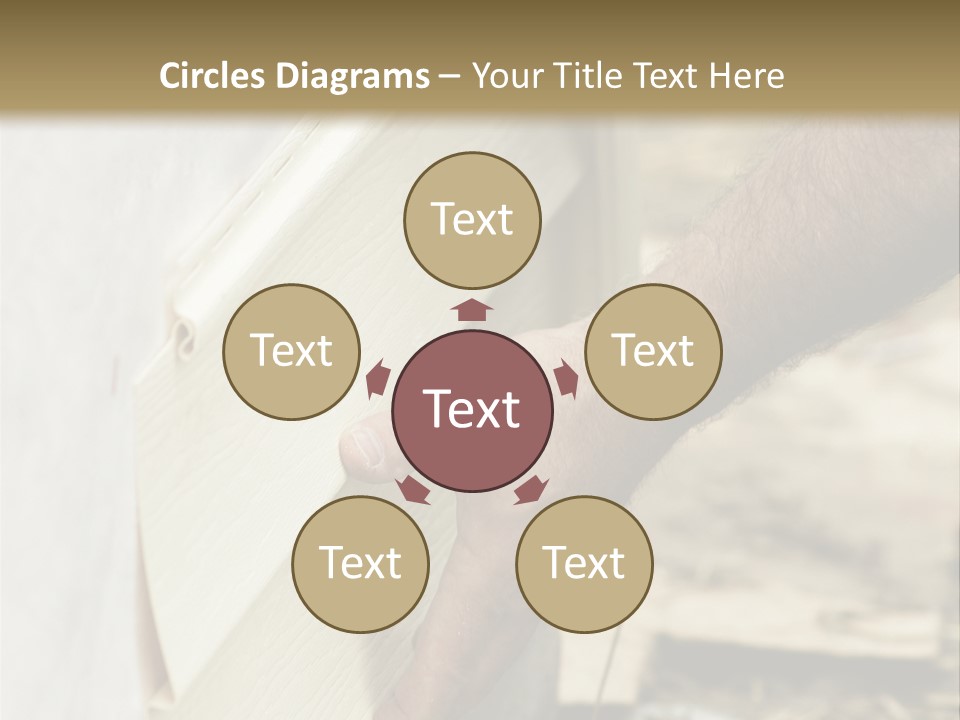 Home Builder's Hands Installing Siding PowerPoint Template