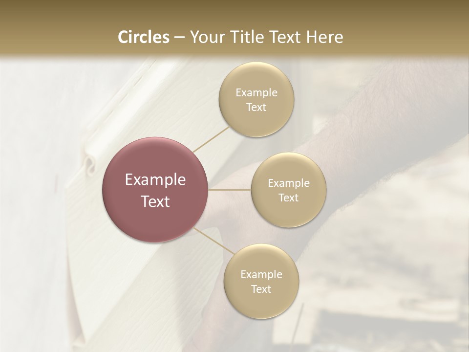 Home Builder's Hands Installing Siding PowerPoint Template