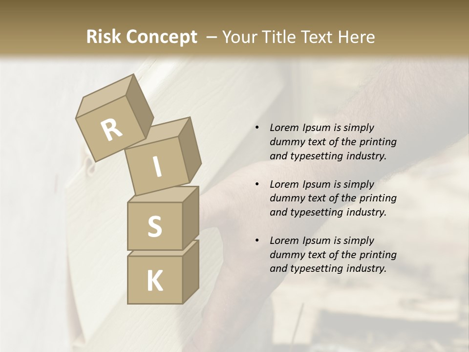 Home Builder's Hands Installing Siding PowerPoint Template