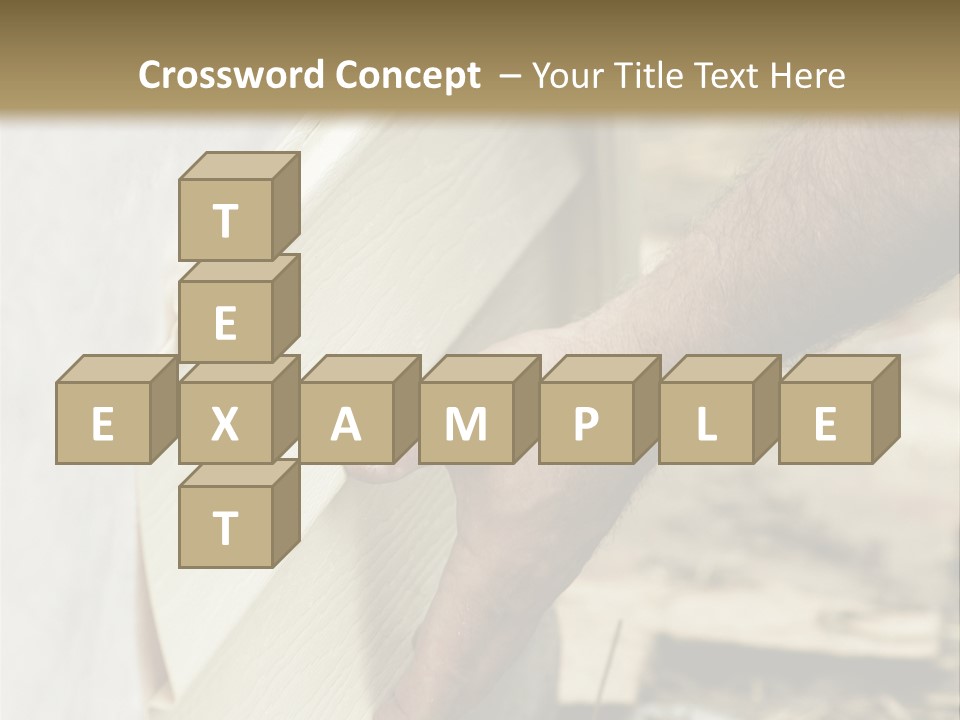 Home Builder's Hands Installing Siding PowerPoint Template