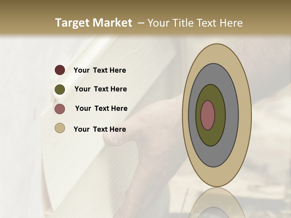 Home Builder's Hands Installing Siding PowerPoint Template