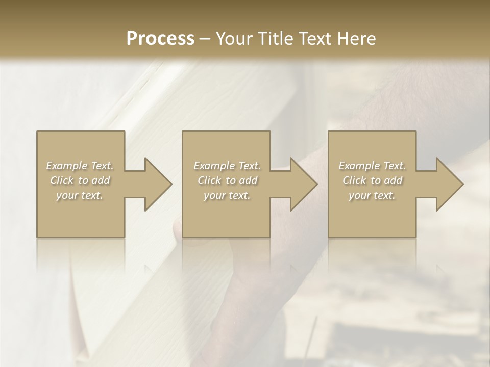 Home Builder's Hands Installing Siding PowerPoint Template