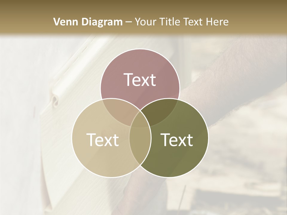 Home Builder's Hands Installing Siding PowerPoint Template