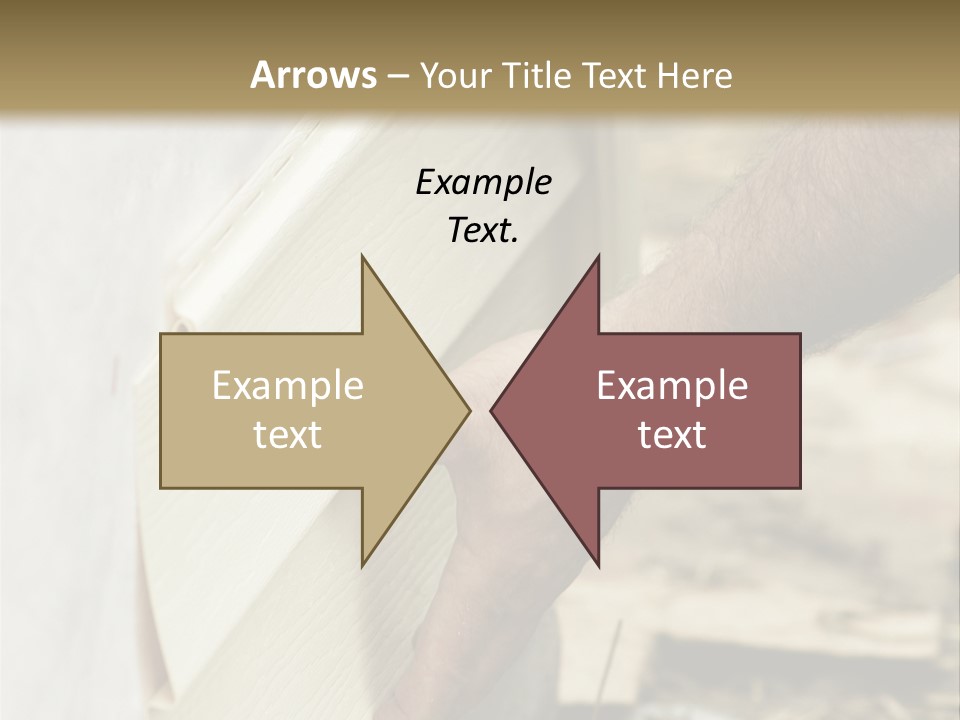 Home Builder's Hands Installing Siding PowerPoint Template