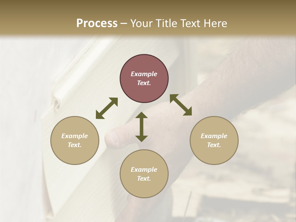 Home Builder's Hands Installing Siding PowerPoint Template