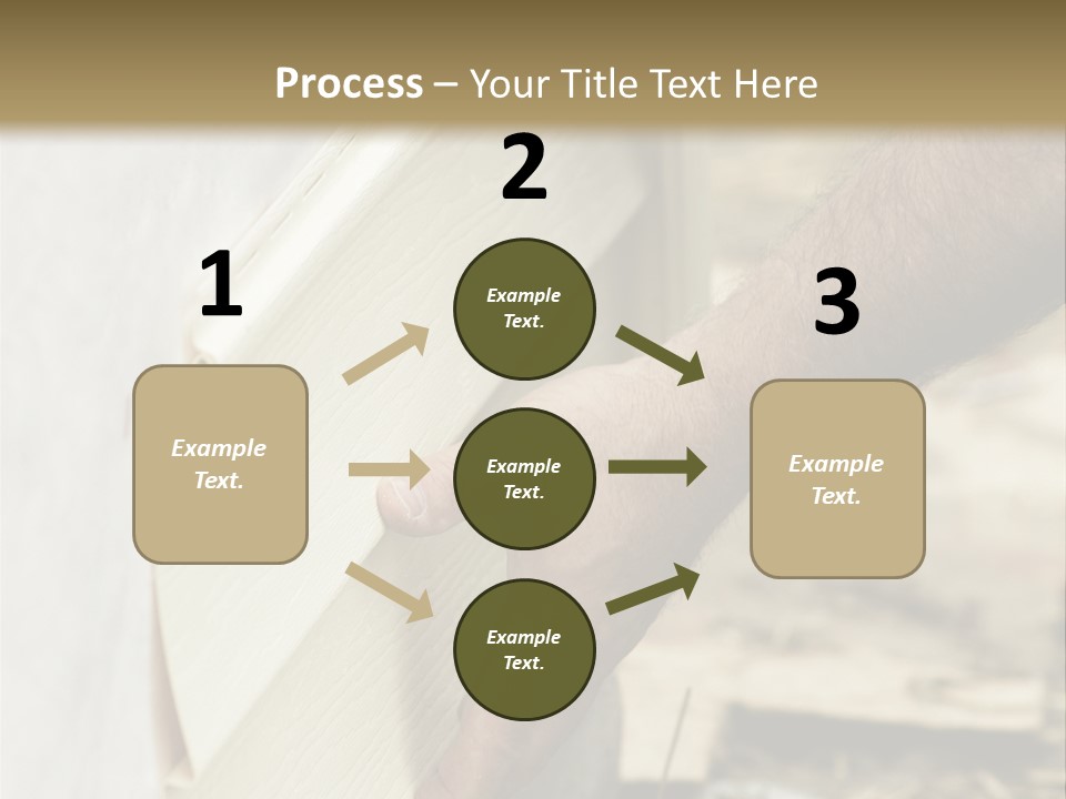 Home Builder's Hands Installing Siding PowerPoint Template