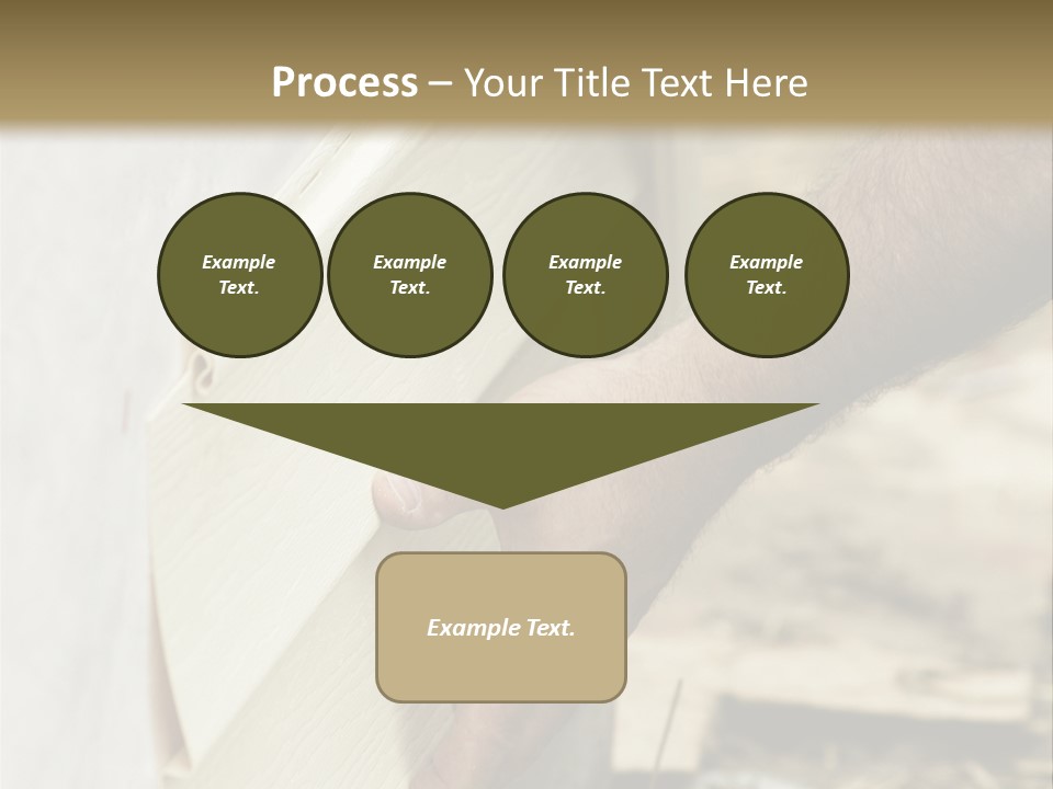 Home Builder's Hands Installing Siding PowerPoint Template
