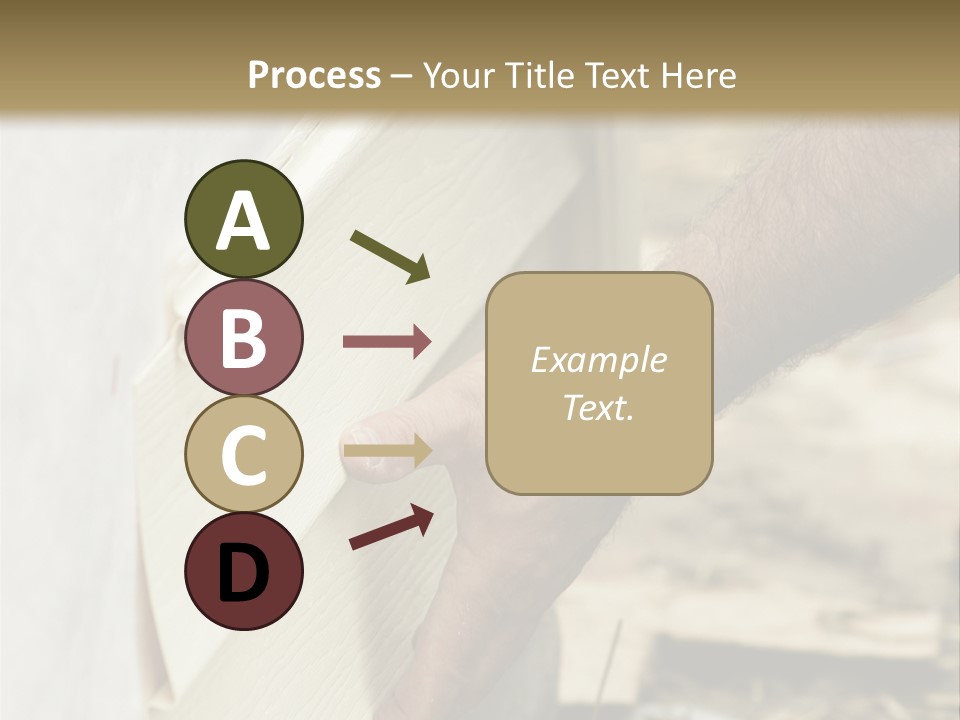 Home Builder's Hands Installing Siding PowerPoint Template
