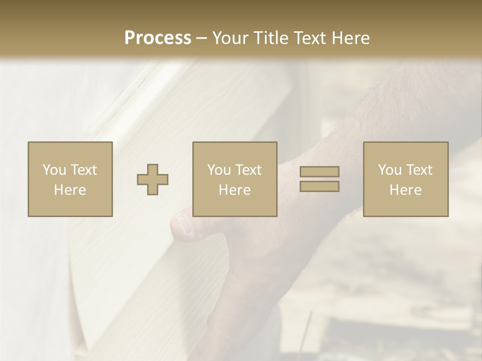 Home Builder's Hands Installing Siding PowerPoint Template