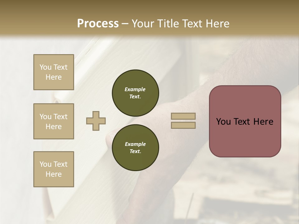 Home Builder's Hands Installing Siding PowerPoint Template