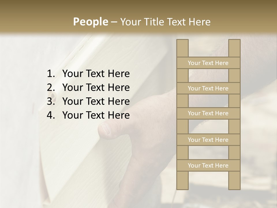 Home Builder's Hands Installing Siding PowerPoint Template