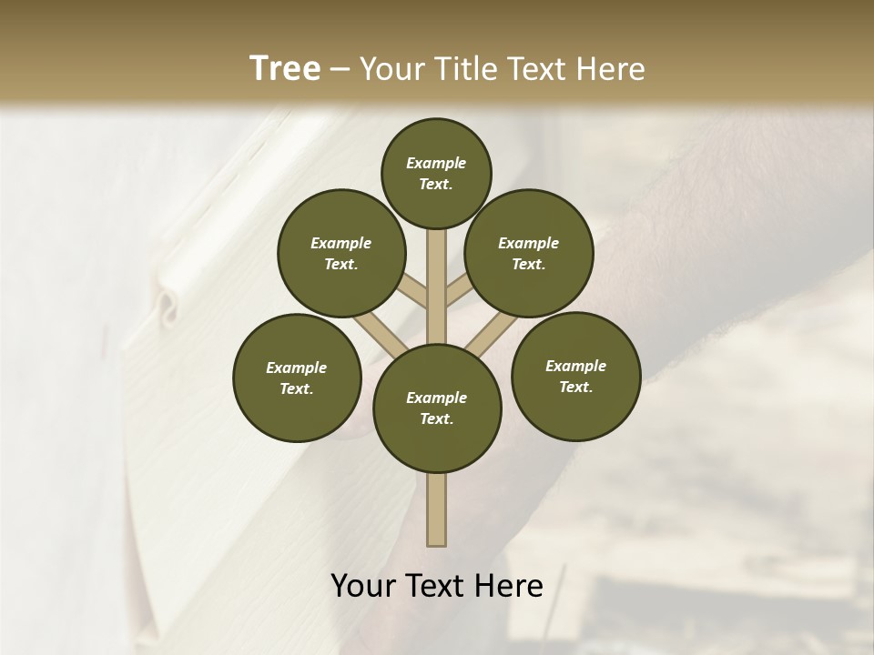 Home Builder's Hands Installing Siding PowerPoint Template