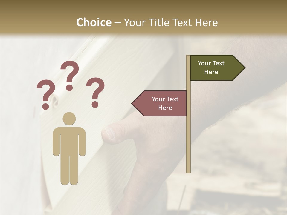 Home Builder's Hands Installing Siding PowerPoint Template