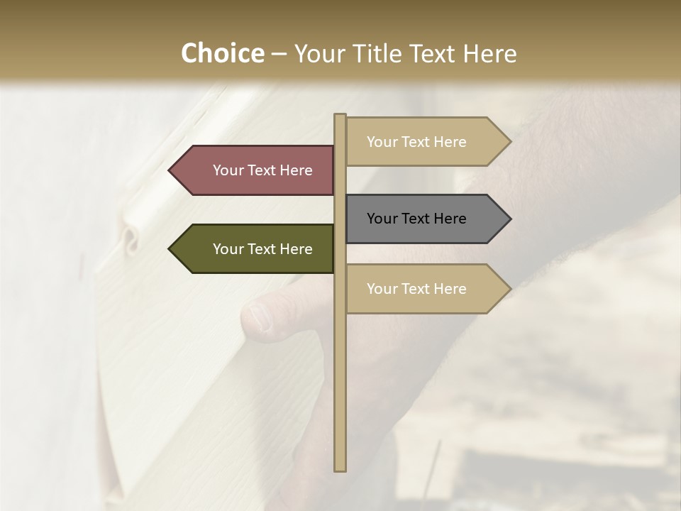 Home Builder's Hands Installing Siding PowerPoint Template