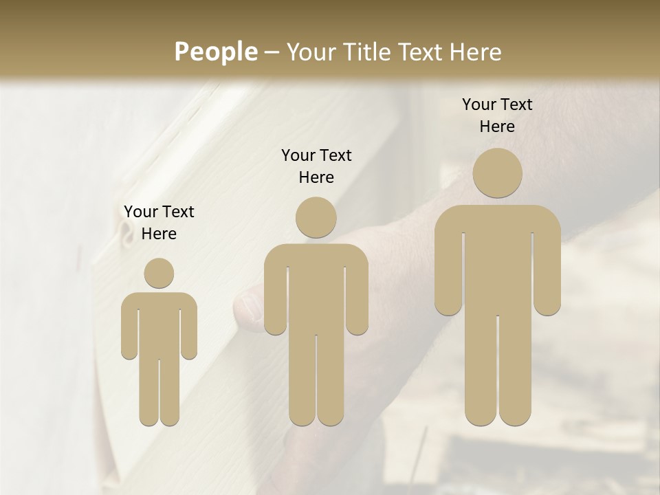 Home Builder's Hands Installing Siding PowerPoint Template