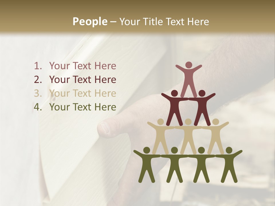 Home Builder's Hands Installing Siding PowerPoint Template