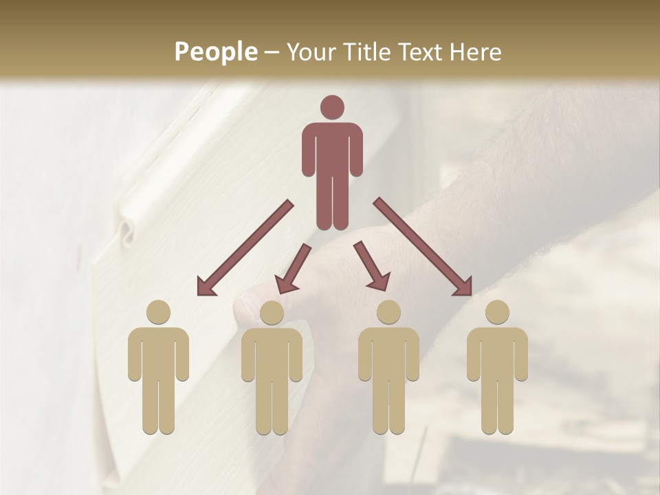 Home Builder's Hands Installing Siding PowerPoint Template