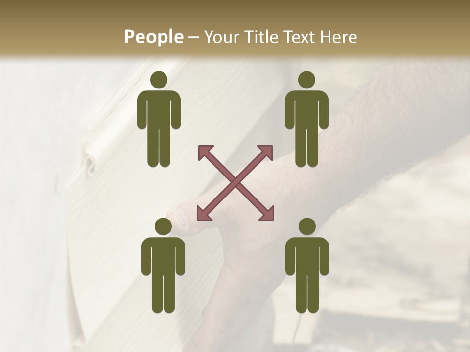 Home Builder's Hands Installing Siding PowerPoint Template