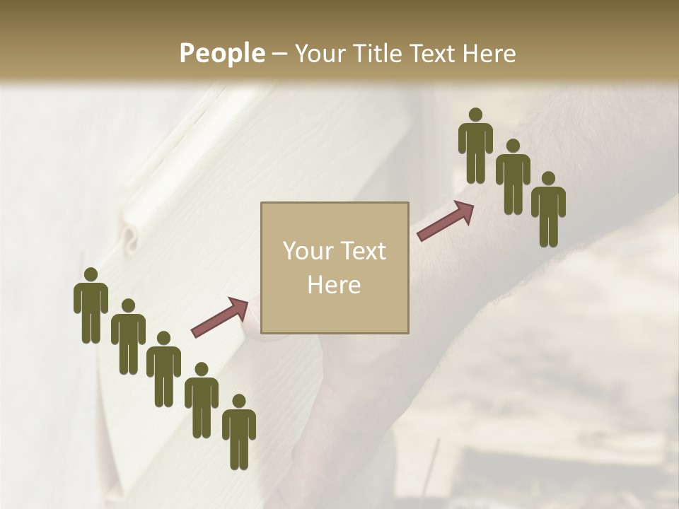 Home Builder's Hands Installing Siding PowerPoint Template