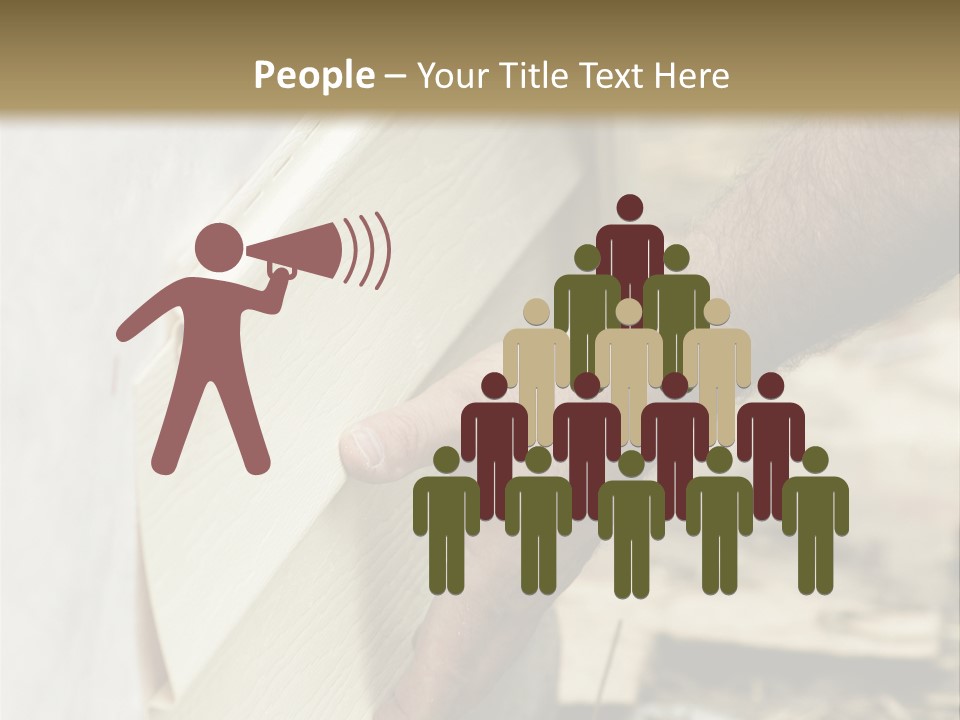 Home Builder's Hands Installing Siding PowerPoint Template