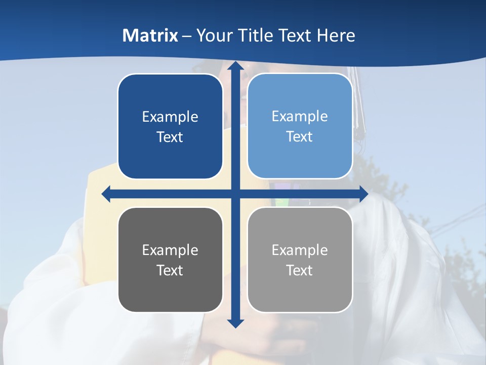 Happy Graduate Female Student Holding A Big Pile Of Textbooks And Folders PowerPoint Template