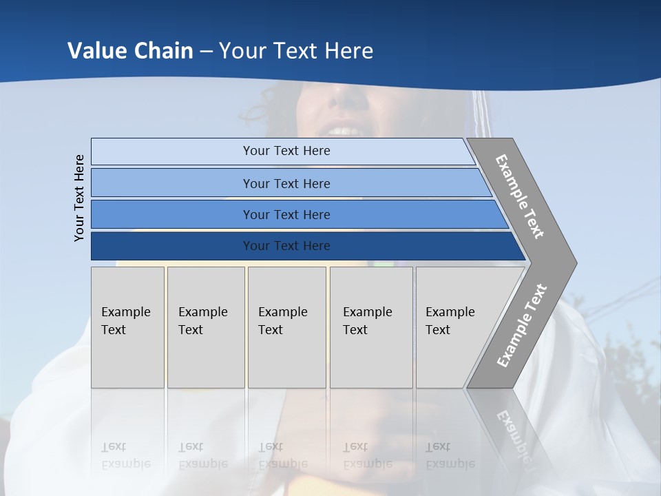 Happy Graduate Female Student Holding A Big Pile Of Textbooks And Folders PowerPoint Template