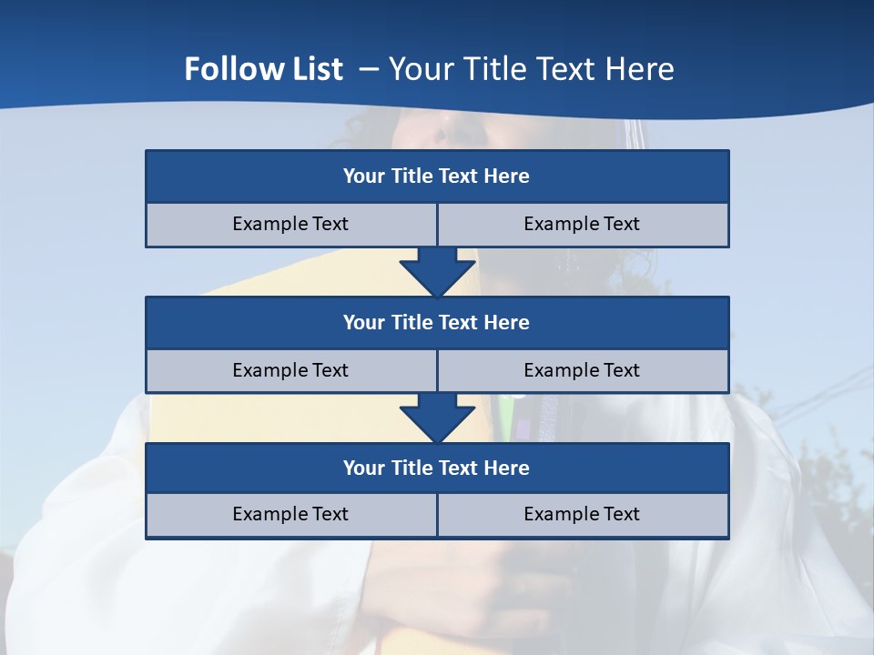 Happy Graduate Female Student Holding A Big Pile Of Textbooks And Folders PowerPoint Template