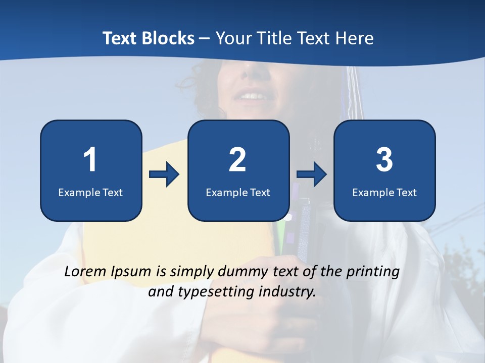 Happy Graduate Female Student Holding A Big Pile Of Textbooks And Folders PowerPoint Template