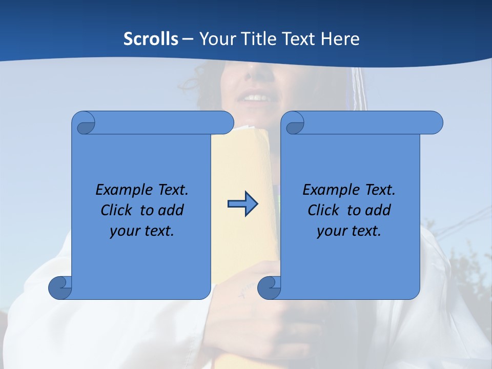 Happy Graduate Female Student Holding A Big Pile Of Textbooks And Folders PowerPoint Template