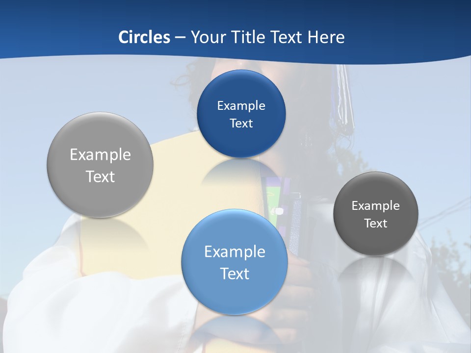 Happy Graduate Female Student Holding A Big Pile Of Textbooks And Folders PowerPoint Template