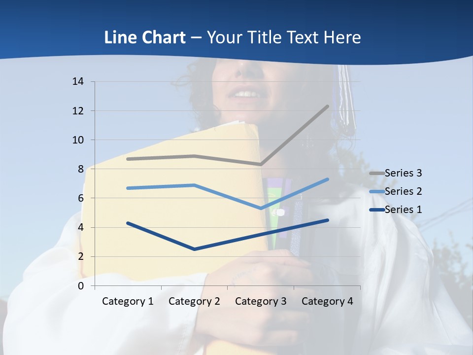 Happy Graduate Female Student Holding A Big Pile Of Textbooks And Folders PowerPoint Template