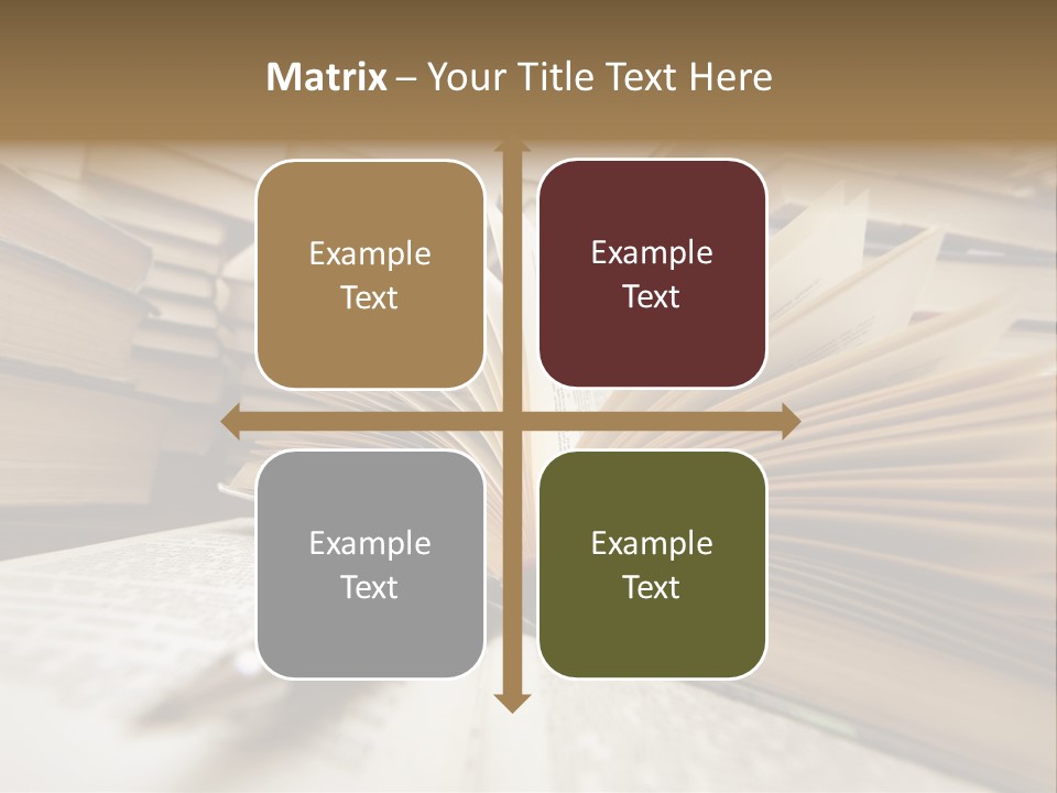 Many Old Books Combined By A Heap. Russian Saying 'Knowledge - Light, Ignorance - Darkness' PowerPoint Template