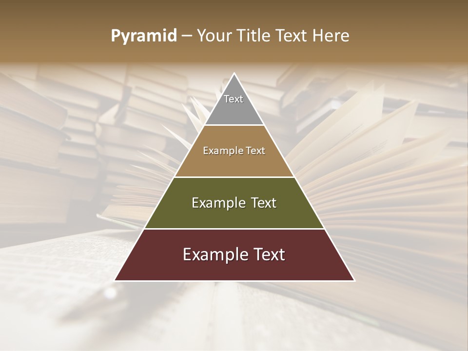 Many Old Books Combined By A Heap. Russian Saying 'Knowledge - Light, Ignorance - Darkness' PowerPoint Template