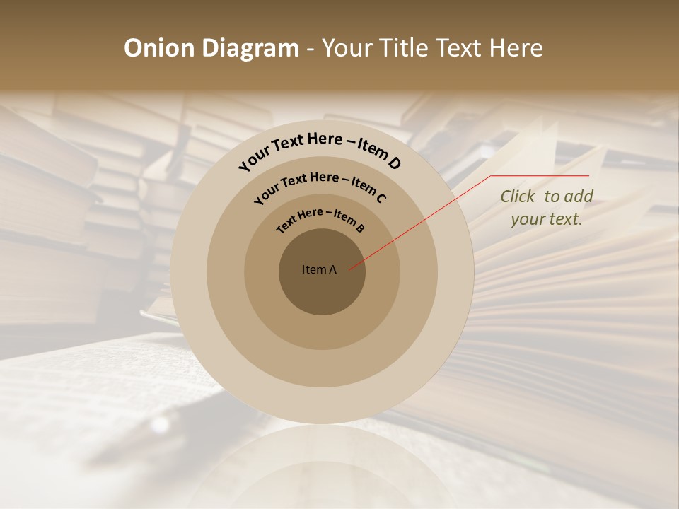 Many Old Books Combined By A Heap. Russian Saying 'Knowledge - Light, Ignorance - Darkness' PowerPoint Template