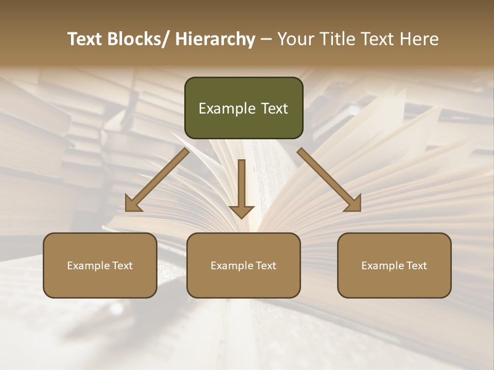 Many Old Books Combined By A Heap. Russian Saying 'Knowledge - Light, Ignorance - Darkness' PowerPoint Template