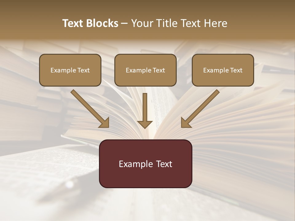 Many Old Books Combined By A Heap. Russian Saying 'Knowledge - Light, Ignorance - Darkness' PowerPoint Template