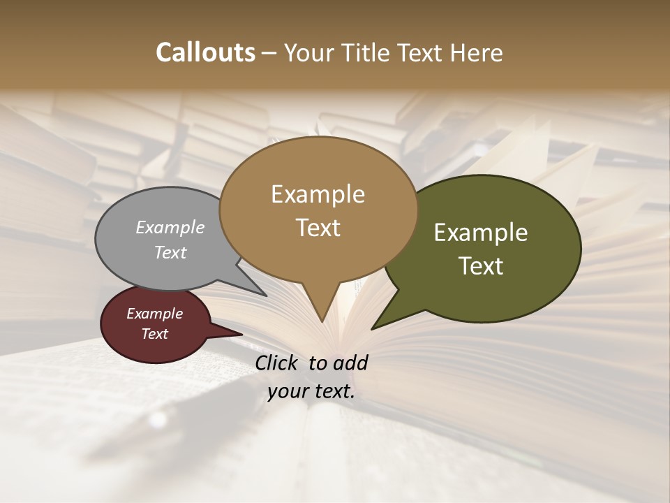 Many Old Books Combined By A Heap. Russian Saying 'Knowledge - Light, Ignorance - Darkness' PowerPoint Template