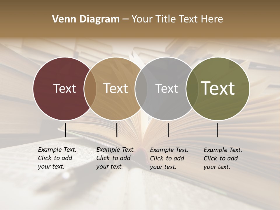 Many Old Books Combined By A Heap. Russian Saying 'Knowledge - Light, Ignorance - Darkness' PowerPoint Template