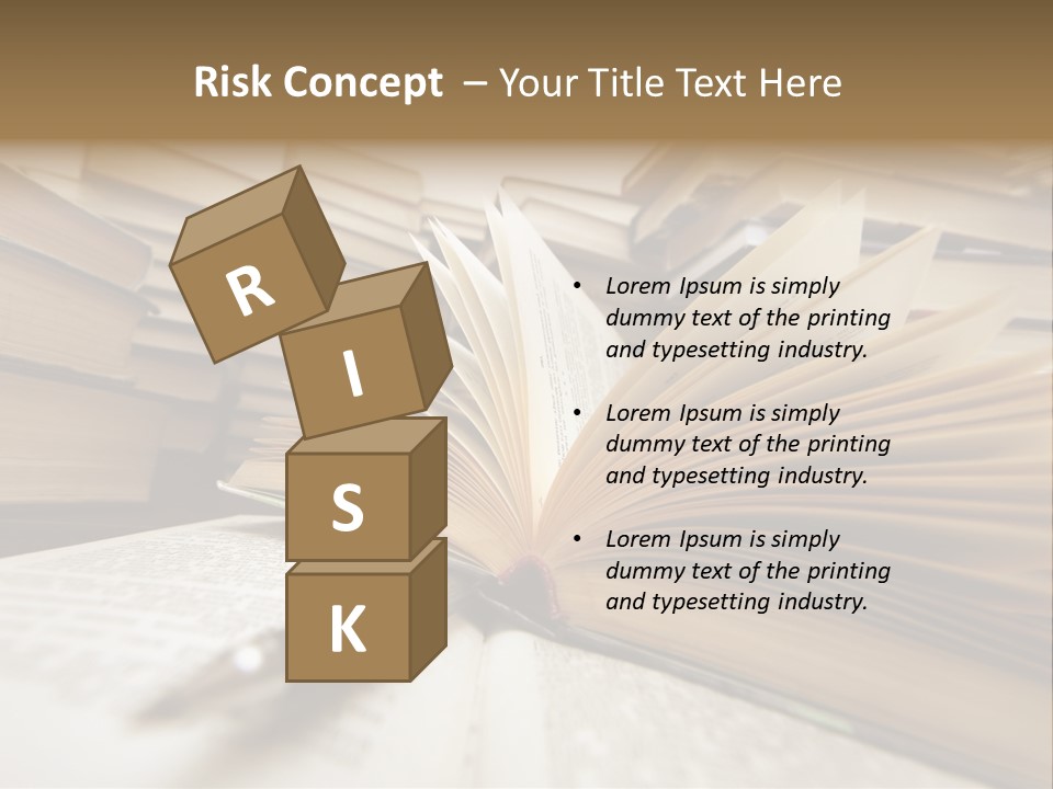 Many Old Books Combined By A Heap. Russian Saying 'Knowledge - Light, Ignorance - Darkness' PowerPoint Template