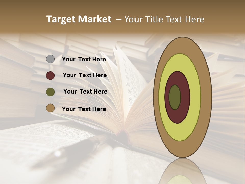 Many Old Books Combined By A Heap. Russian Saying 'Knowledge - Light, Ignorance - Darkness' PowerPoint Template