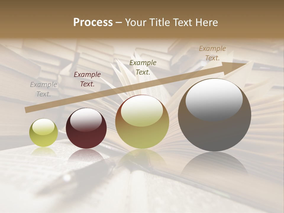 Many Old Books Combined By A Heap. Russian Saying 'Knowledge - Light, Ignorance - Darkness' PowerPoint Template