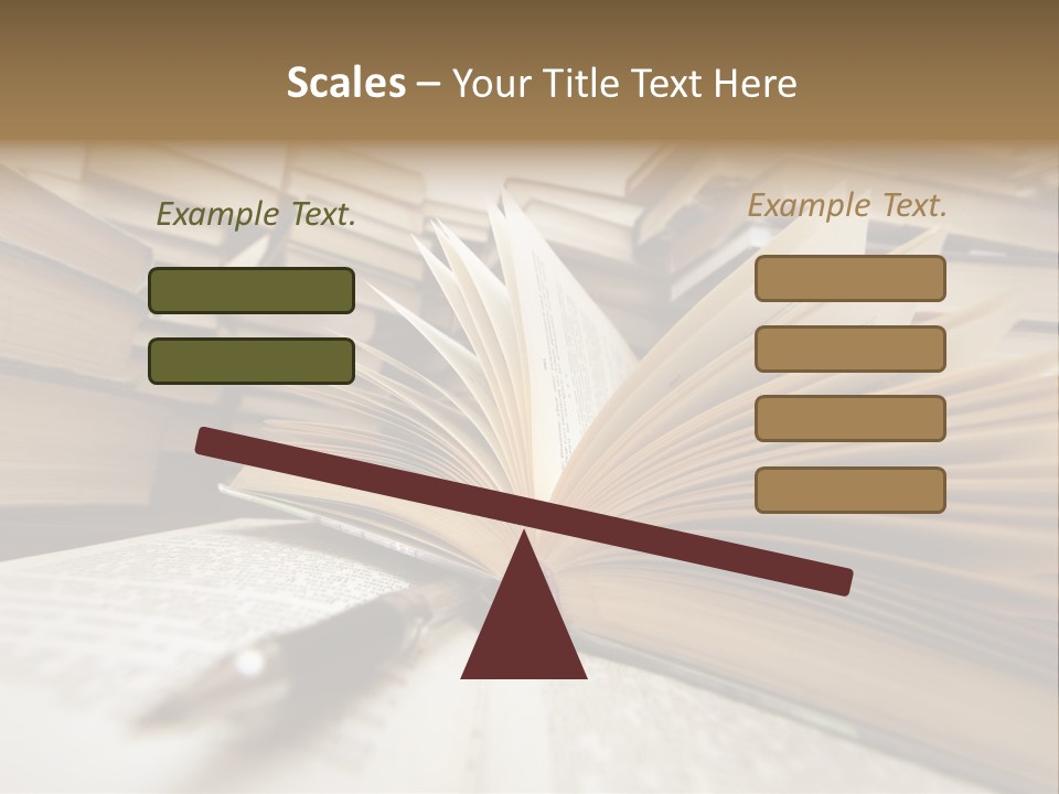 Many Old Books Combined By A Heap. Russian Saying 'Knowledge - Light, Ignorance - Darkness' PowerPoint Template