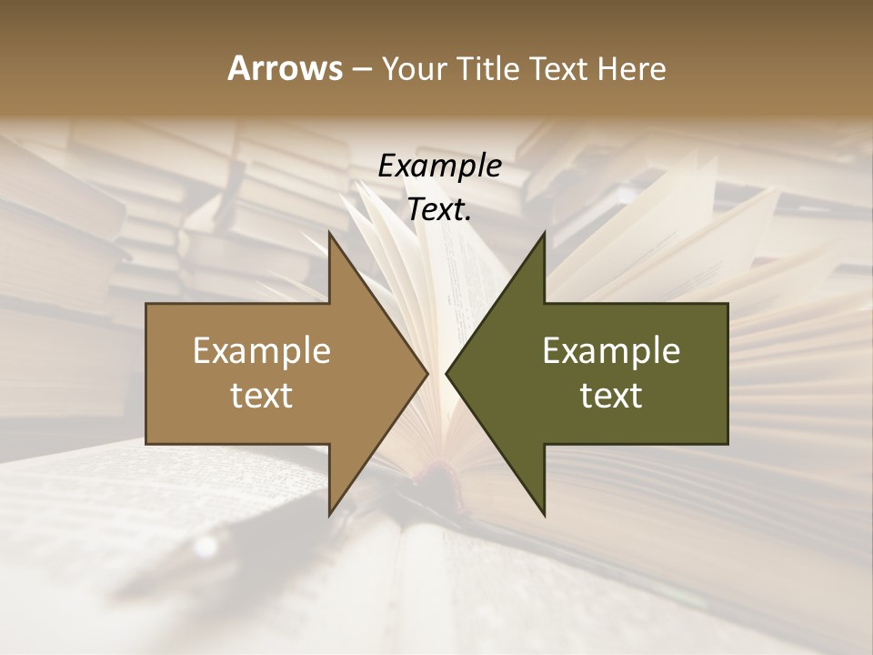 Many Old Books Combined By A Heap. Russian Saying 'Knowledge - Light, Ignorance - Darkness' PowerPoint Template