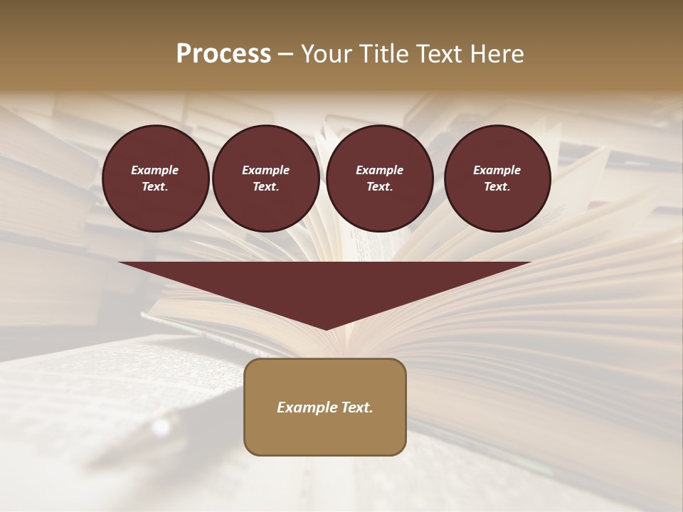 Many Old Books Combined By A Heap. Russian Saying 'Knowledge - Light, Ignorance - Darkness' PowerPoint Template