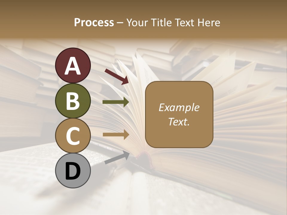 Many Old Books Combined By A Heap. Russian Saying 'Knowledge - Light, Ignorance - Darkness' PowerPoint Template
