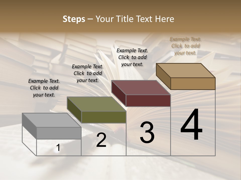 Many Old Books Combined By A Heap. Russian Saying 'Knowledge - Light, Ignorance - Darkness' PowerPoint Template
