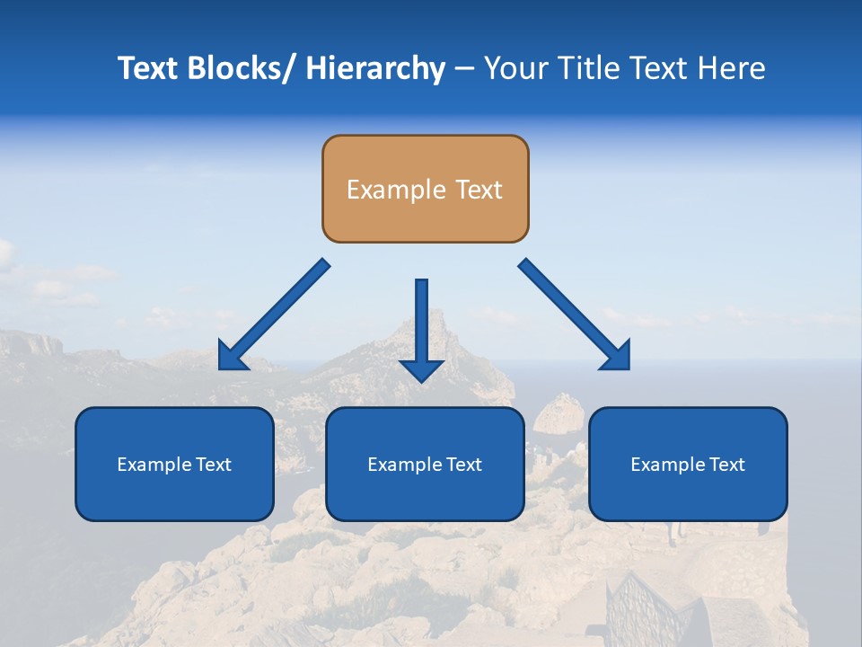 A Group Of People Walking Up A Hill Next To A Body Of Water PowerPoint Template