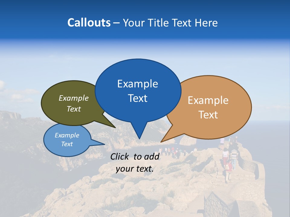 A Group Of People Walking Up A Hill Next To A Body Of Water PowerPoint Template